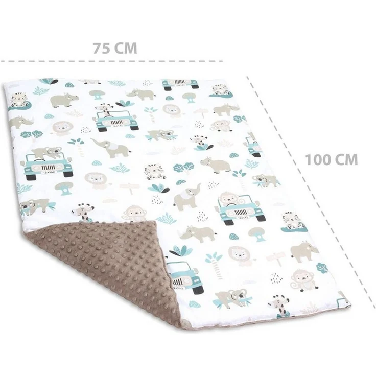 Wohndecke Kinderwagendecke Baby Winter mit Minky 75x100 cm - Kinderdecke, Totsy Baby – Bild 2