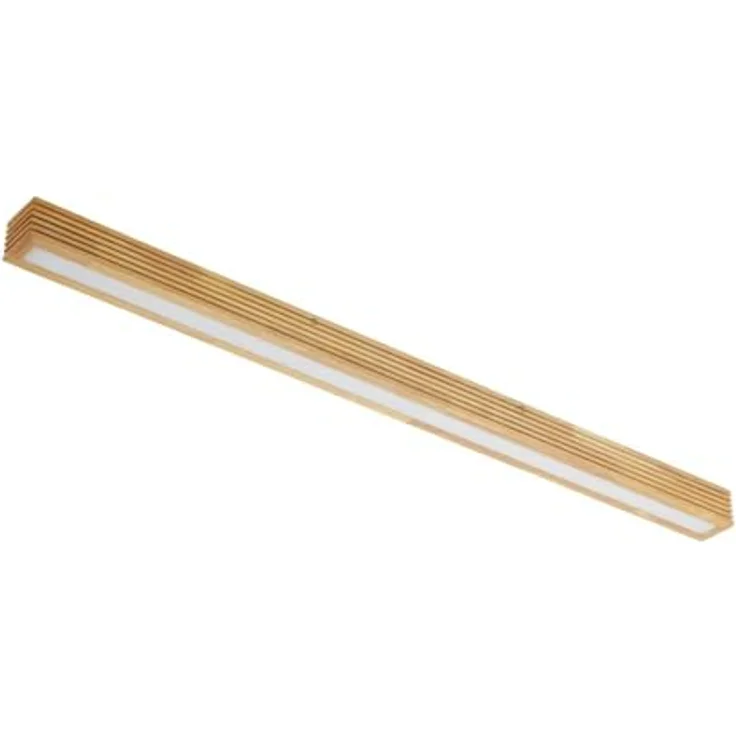 Lucande LED Deckenlampe Emara, Holz 1-flammig, moderne Designer-Deckenleuchte für Wohnzimmer, energiesparend mit Leuchtmittel inklusive – Bild 1