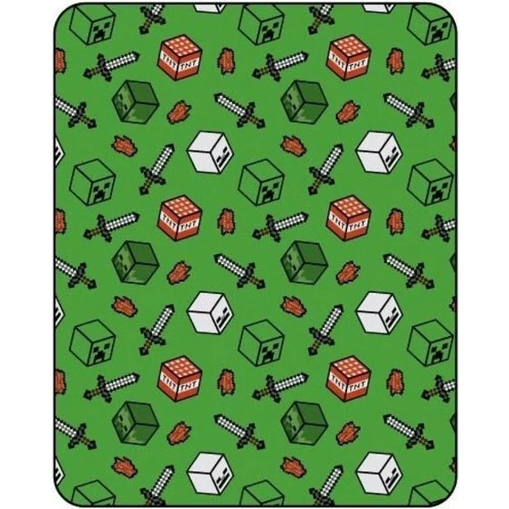 Minecraft Fleecedecke aus Flanell – Kuschelige Wärme für kleine Baukünstler, 150 x 110 cm – Bild 2