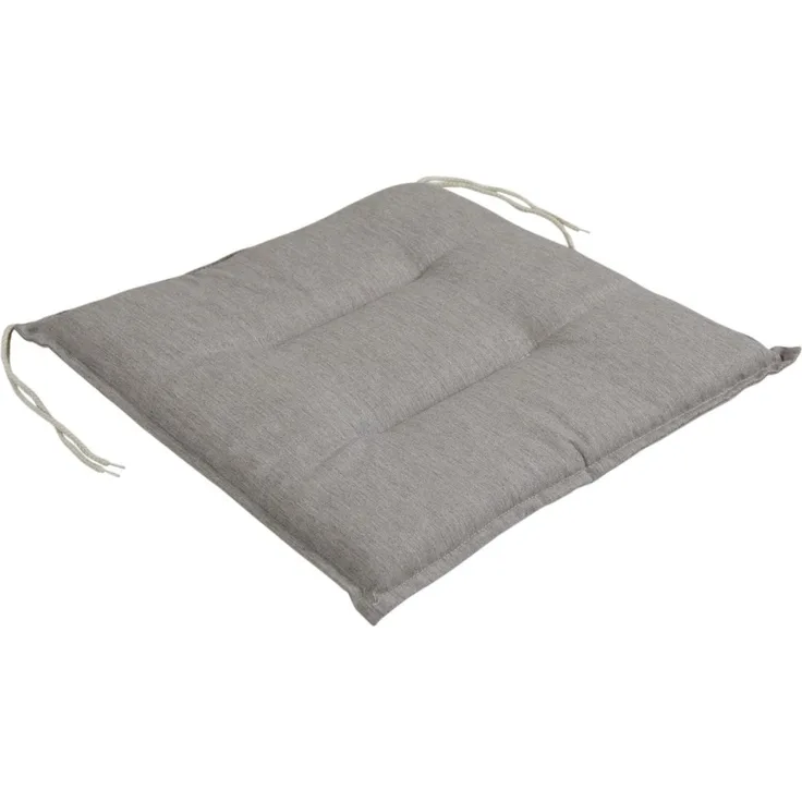 Brafab Sitzkissen Erpe aus Stoff, modern, mit Befestigungsbändern, für Gartenstühle, beige, 46x46x4 cm