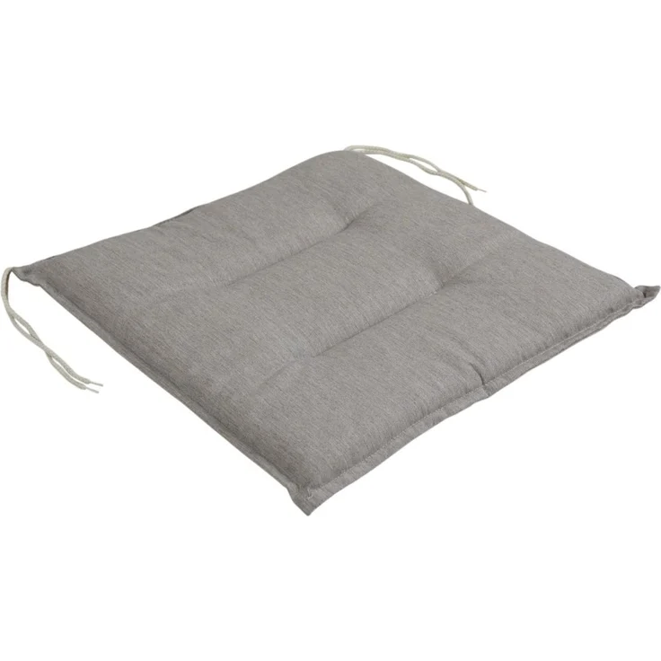 Brafab Sitzkissen Erpe aus Stoff, modern, mit Befestigungsbändern, für Gartenstühle, beige, 46x46x4 cm – Bild 1