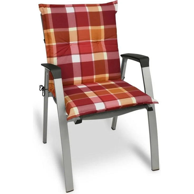 Beautissu Sunny Niederlehner Auflage 100 x 50 x 6 cm Rot – Bild 2