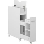 Toilettenschrank Niva Weiß 18 x 71.3 cm mit ausziehbarem Fach Vicco