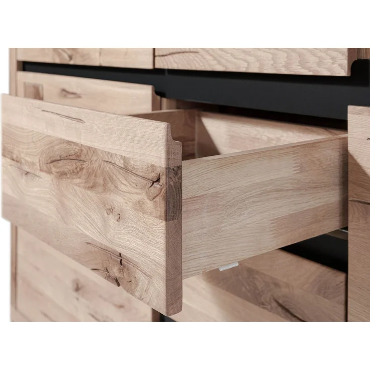 Highboard Wildeiche 166x40x148 bianco geölt VILLANDERS #207 – Bild 5