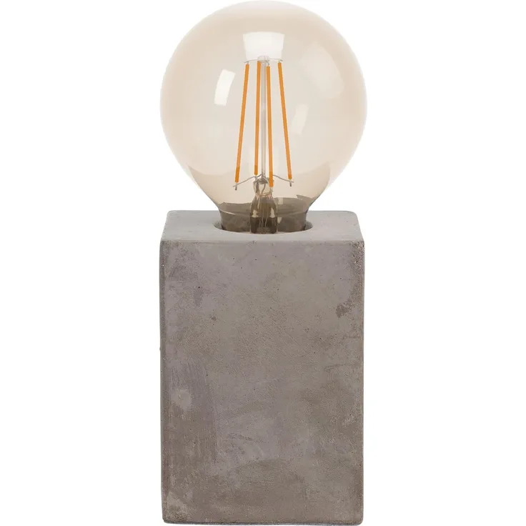 Eglo 49812 Beton Tischleuchte PRESTWICK E27 1X40W Keramik grau L:9cm B:9cm H:13cm mit Kabelschalter