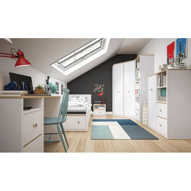 XL Küchenhängeschrank KVANTUM 60x32,5x96cm 2-türig Farbe matt weiß matt / grau Q-W4/60