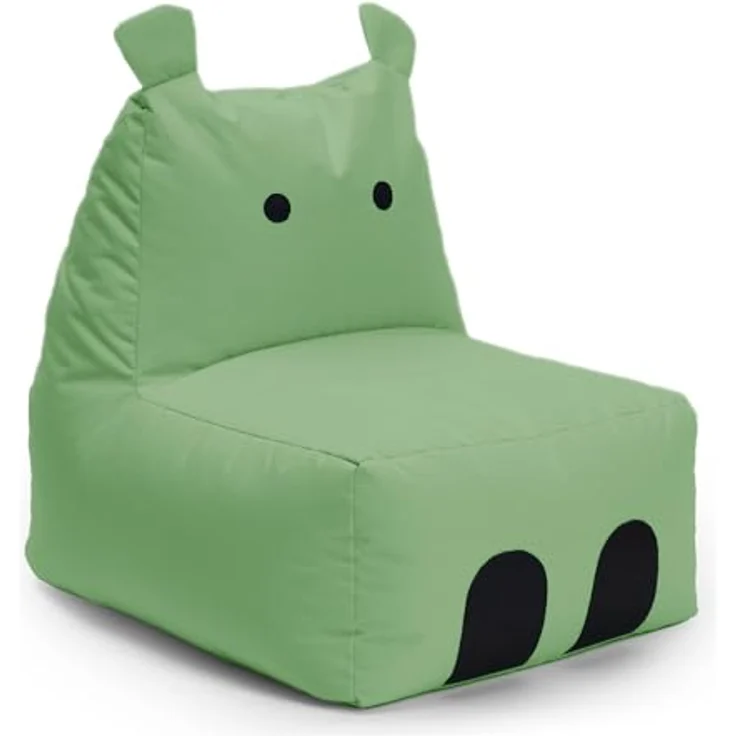 LUMALAND 'Animal Line Hippo' Kindersitzsack, indoor & outdoor, Polyester grün, 200 l – Bild 2