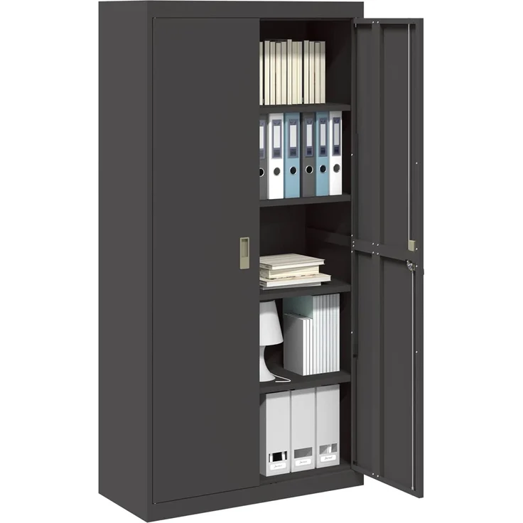 vidaXL Aufbewahrungsschrank Schwarz 90 x 40 x 180 cm Stahl 3406166 – Bild 3
