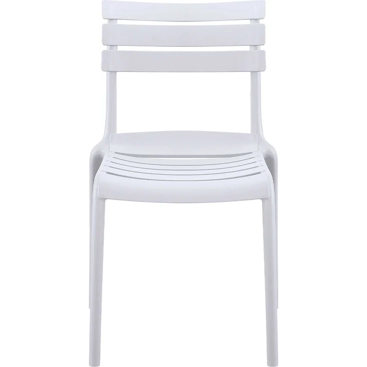 CLP Gartenstuhl Kebren stapelbar wetterfest UV-beständig bis 150 kg ohne Armlehnen,weiß – Bild 4