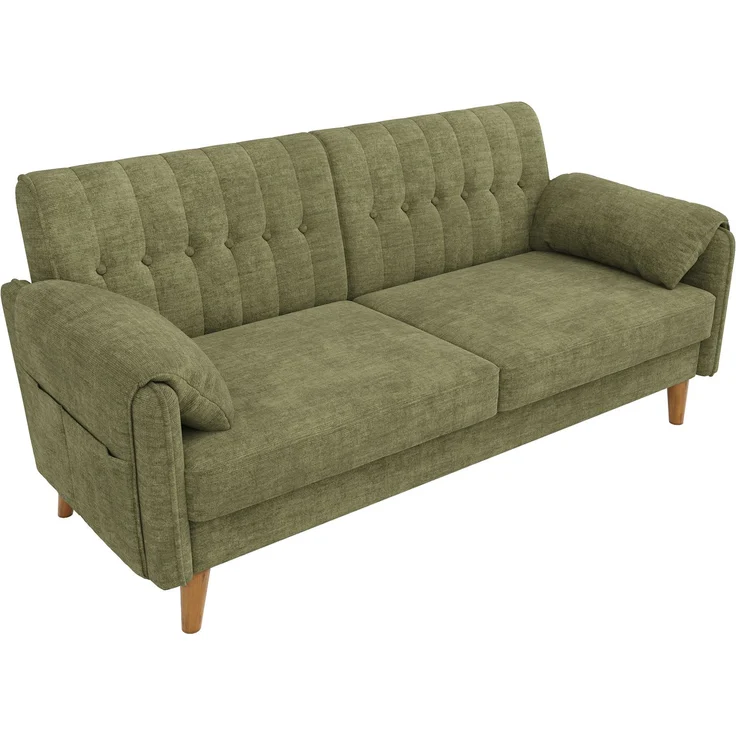 2-Sitzer Sofa B 161,5 x T 79 x H 83,5 cm aus Chenille mit Knopfheftung – Bild 5