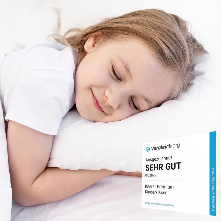 KNERST Kopfkissen Kinderkopfkissen, Füllung: FitForm Technologie – 100% Polyester, Komfortkissen Kinder für optimale Stützkraft, Kinderkopfkissen für weiche Träume – Bild 1