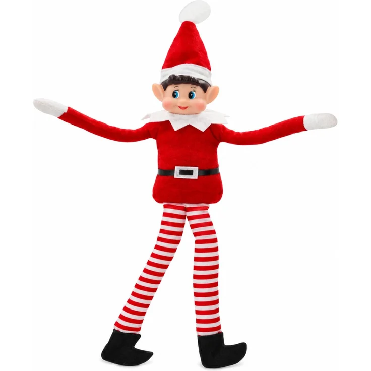 Weihnachts Elf Figur 40 cm Adventsfigur Rot Weiß Weihnachtsdeko für Zuhause – Bild 1