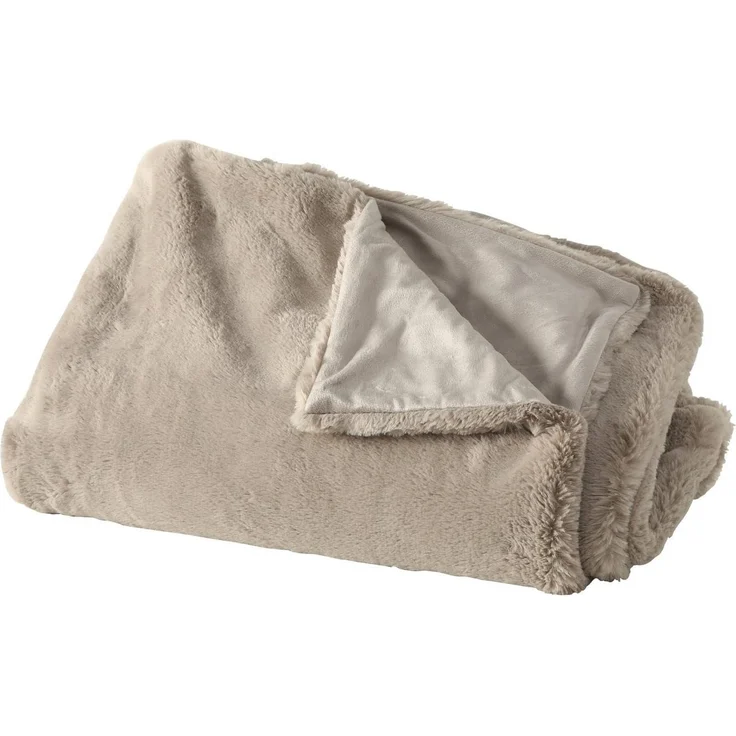 BOLTZE Bettwäsche Boltze Decke Storan 150x200 cm, Farbe beige Kuscheldecke aus Polyester