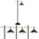 Smart Stehlampe, Altmessing, schwarz, RGB LED, Retro, H155cm