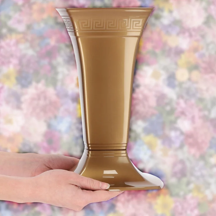 KADAX Vase für Friedhofsphiole, Grabstein, 30 cm, Gold – Bild 6