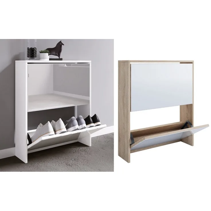 VCM Schuhschrank Stido 917471 Weiß H. 73 x B. x 63 x T. 17 cm