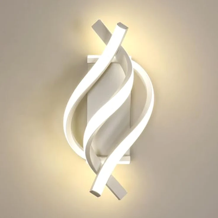 Comely LED Wandleuchte Innen, 22W Wandlampe Innen Acryl 2500LM, 4500K Neutrales Licht Wandbeleuchtung für Wohnzimmer Schlafzimmer Treppenhaus Flur Esszimmer Küche Balkon, Weiße – Bild 2