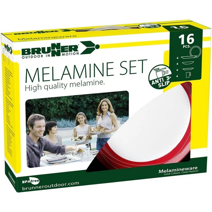 BRUNNER Geschirr-Set Melamin Ess Geschirr Set Cosmic, Melamin, 16-teilig Camping Reise Teller Becher – Bild 2