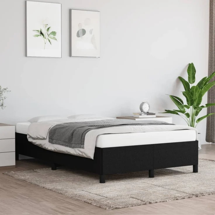 vidaXL Polsterbett, Stoff, 33,5 cm, Schwarz, 120x190 cm – Bild 1