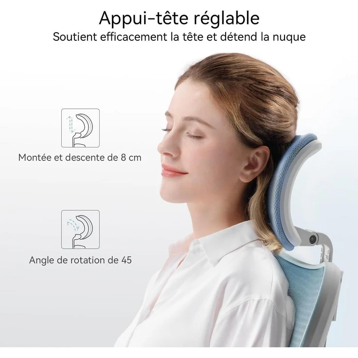 SIHOO M18 Bürostuhl ergonomisch mit Verstellbarer Kopfstütze und – Bild 3