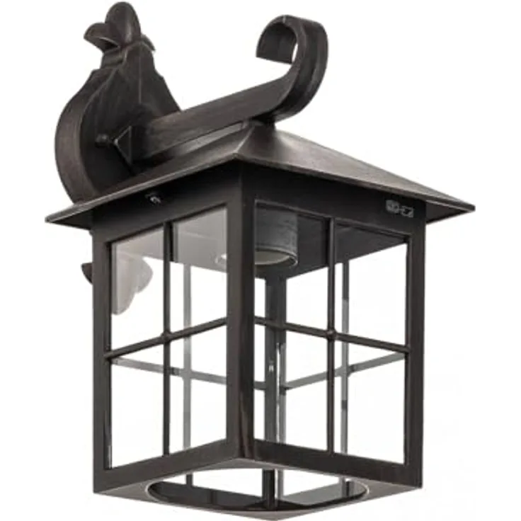 Lindby Wandleuchte außen Ida, Retro Vintage Antik, Aluminium, 1-flammig E27, IP23 Schutz, für Terrasse, Balkon und Garten