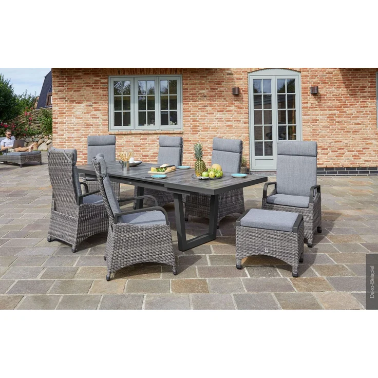 LC Garden Gartenstuhl Komido Dining Positionsstuhl Verstellsessel grau-mix (Positionsstuhl) – Bild 2