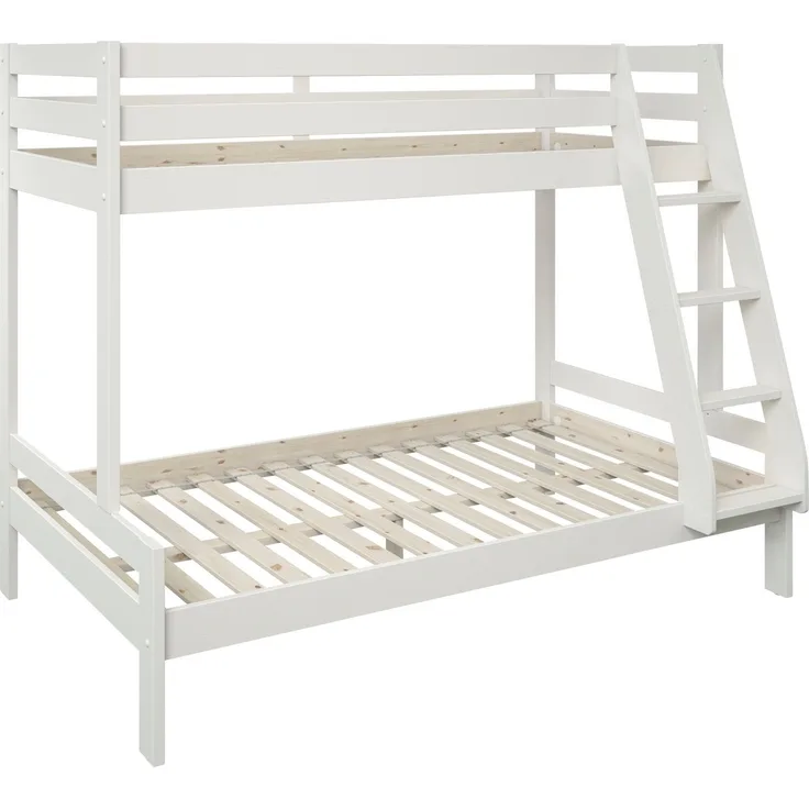 Lüttenhütt Etagenbett Doppelstockbett, Hochbett, "NORA" BESTSELLER! (Leiter beidseitig montierbar), mit Schubladen, zertifiziertes Massivholz, breite Liegefläche unten