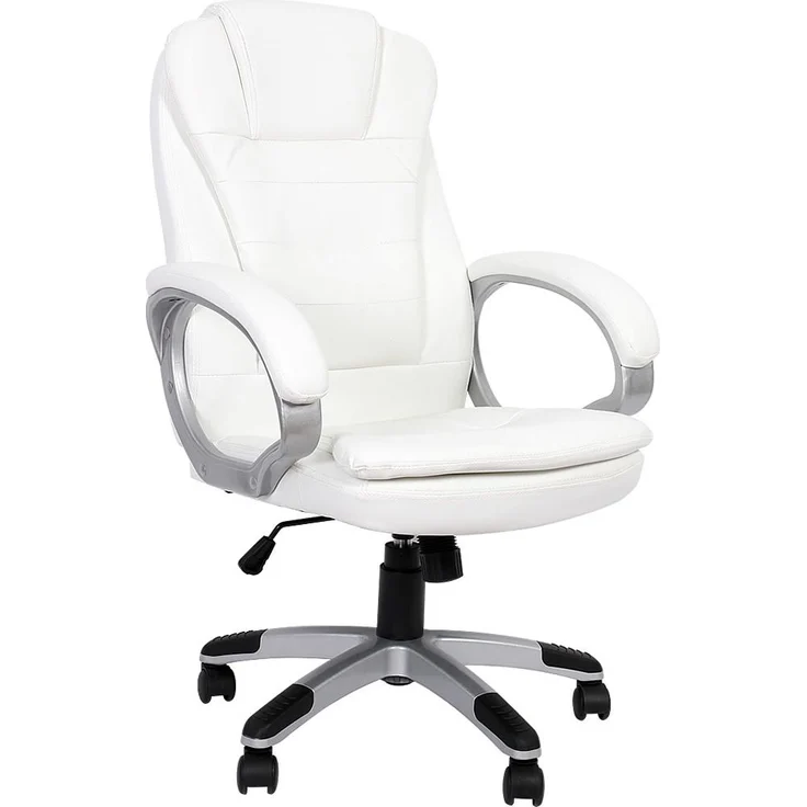 Schreibtischstuhl Weiß 120 KG Chefsessel Computersitz Bürostuhl Drehstuhl Office – Bild 1