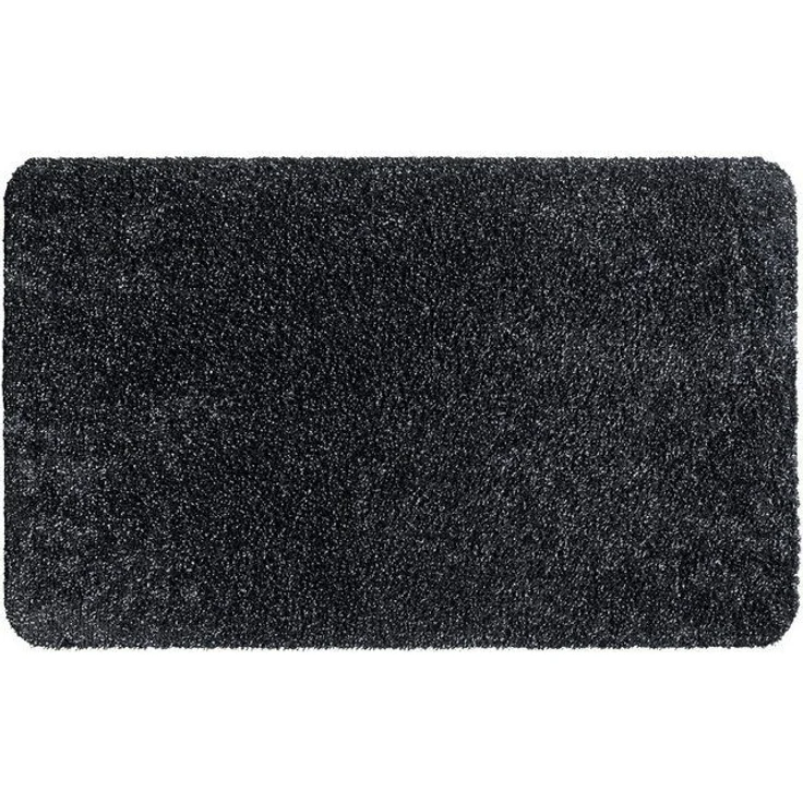 matches21 HOME & HOBBY Fußmatte Große Schmutzfangmatte für innen schwarz meliert in 50x80 cm, rechteckig, Höhe: 6 mm, Saugstarke Sauberlaufmatte als waschbarer Türmatte Fussabtreter – Bild 2