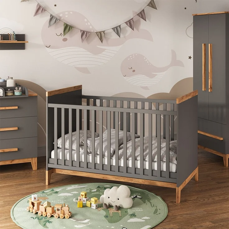 Babybett Malia Grau/Artisan 70x140 cm Vitalispa – Bild 3