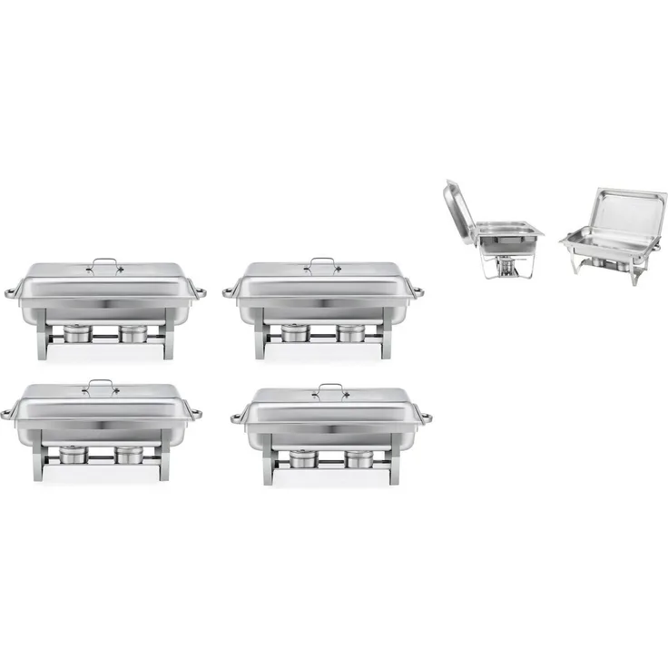 4 x Warmhaltebehälter Speisenwärmer Wärmebehälter Buffetwärmer Catering CHAF01