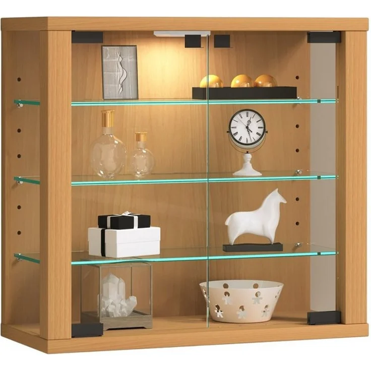 VCM Wandvitrine Vitrosa 919411 Buche H. 40 x B. 43 x T. 18 cm – Bild 4