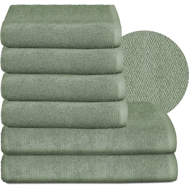 Beautex Handtuch Set Handtuch Set, Made in Europe, Frottier, (Multischlaufen-Optik, Frottier Premium Set aus 100% Baumwolle 550g/m) – Bild 1