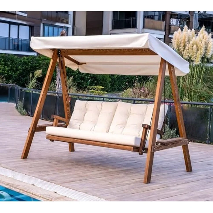 Westmann Holz Hollywoodschaukel Pera 2000 | Beige – Bild 5