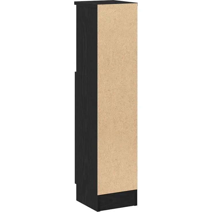 vidaXL Badezimmerschrank mit Rollenhalter Schwarz 20,5x22x90 cm 858498 – Bild 7