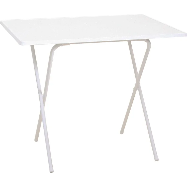 greemotion Scherentisch klappbar wetterfest, stabiler Gartentisch mit Sevelit-Platte, Outdoor Balkontisch, platzsparend, 60x63x82 cm, weiß
