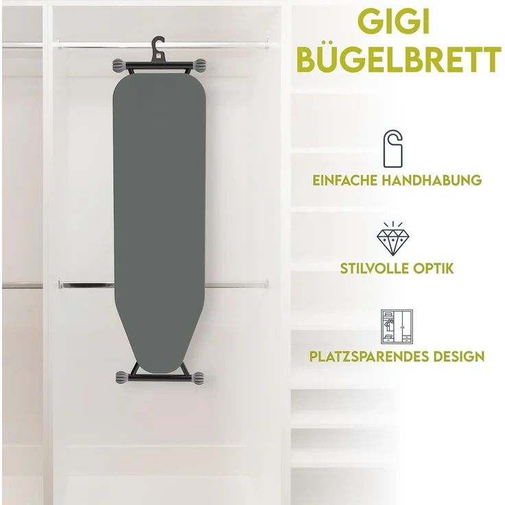 hausleben Bügelbrett Bügeltisch, Bügelpress Ironing Board, Bügelbrett klappbar, Robuste und rutschfeste Beine, höhenverstellbar – Bild 6