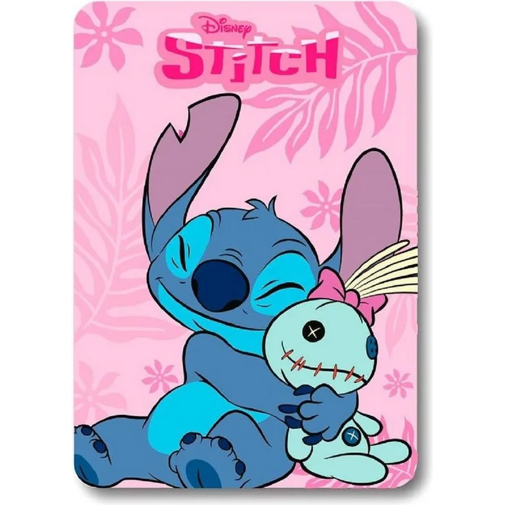 Lilo & Stitch Kuscheldecke in Rosa – Gemütliche Fleecedecke, 140x100 cm