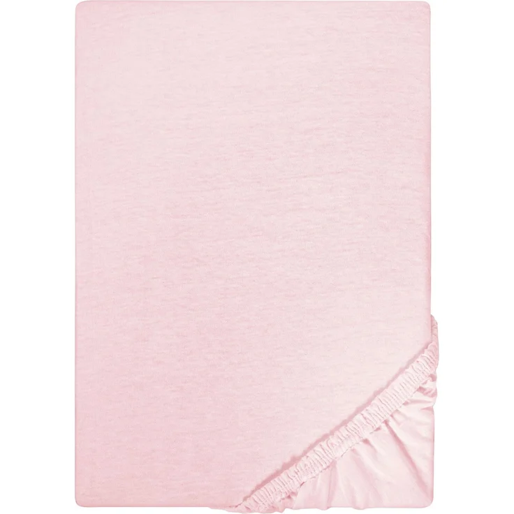Biberna Jersey-Spannbetttuch, 100 % Baumwolle, Rose, 1x 180x200 cm - 200x200 cm – Bild 5