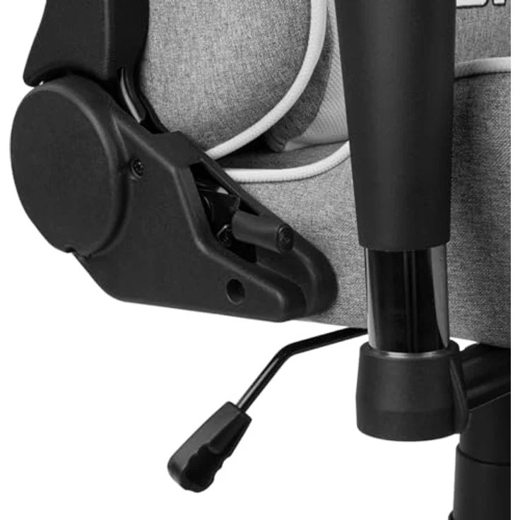 DRIFT GAMING DR90 PRO – Ergonomischer Gaming-Stuhl mit Kopf- und Lendenstütze, 135° neigbare Rückenlehne, 2D-verstellbare Armlehnen, atmungsaktiver Stoff, Nylonbasis und Gasfeder Klasse 4, Grau/Weiß – Bild 8
