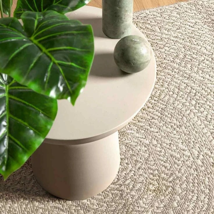 vidaXL Teppich ZIZUR Creme 160x230 cm Jute-Optik Indoor und Outdoor 4010379 – Bild 2