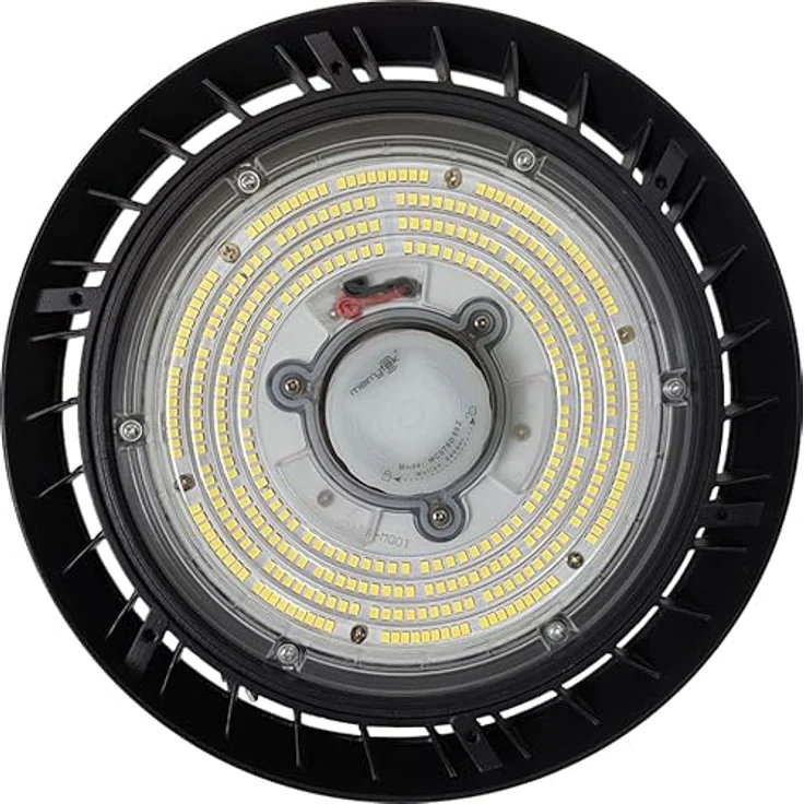 Berger & Schröter LED Strahler UFO High Bay Light 100 W, 12000 Lumen, 6000 K Weißlicht, IP66, Bewegungssensor, Schwarz – Bild 1
