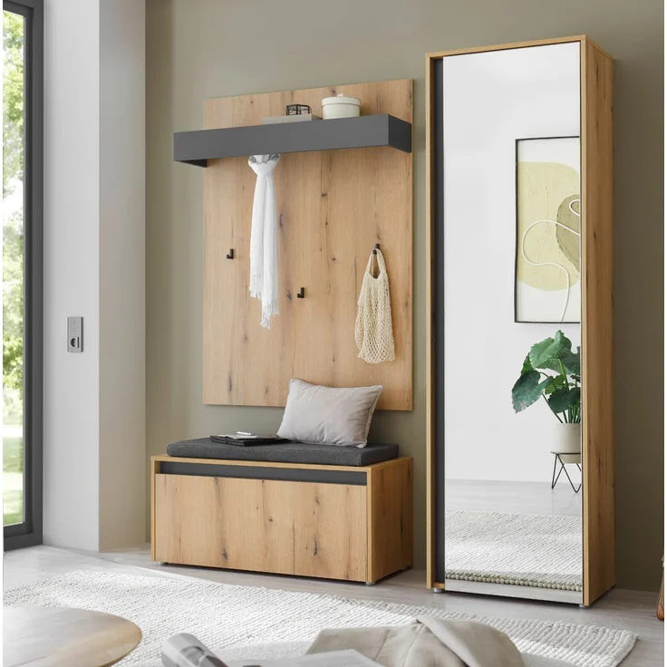 Garderobenschrank Center in Eiche 60 x 200 cm – Bild 6