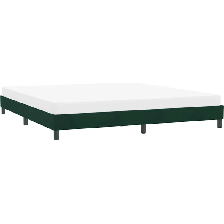 Doppelbett, Bettgestell Modernen ohne Matratze Dunkelgrün 180x220 cm Samt d2396e – Bild 4