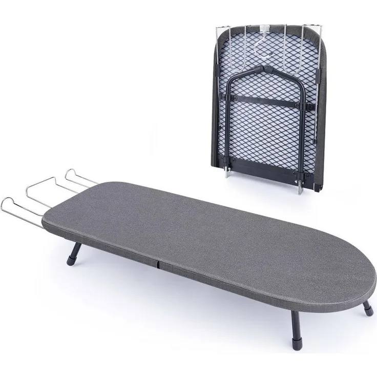XERSEK Tischbügelbrett Stahl Tisch Klein Bügeltisch 81x31cm Mini Klappbares Bügelbrett, Faltbar Bügelbretter für Dampfbügelstation