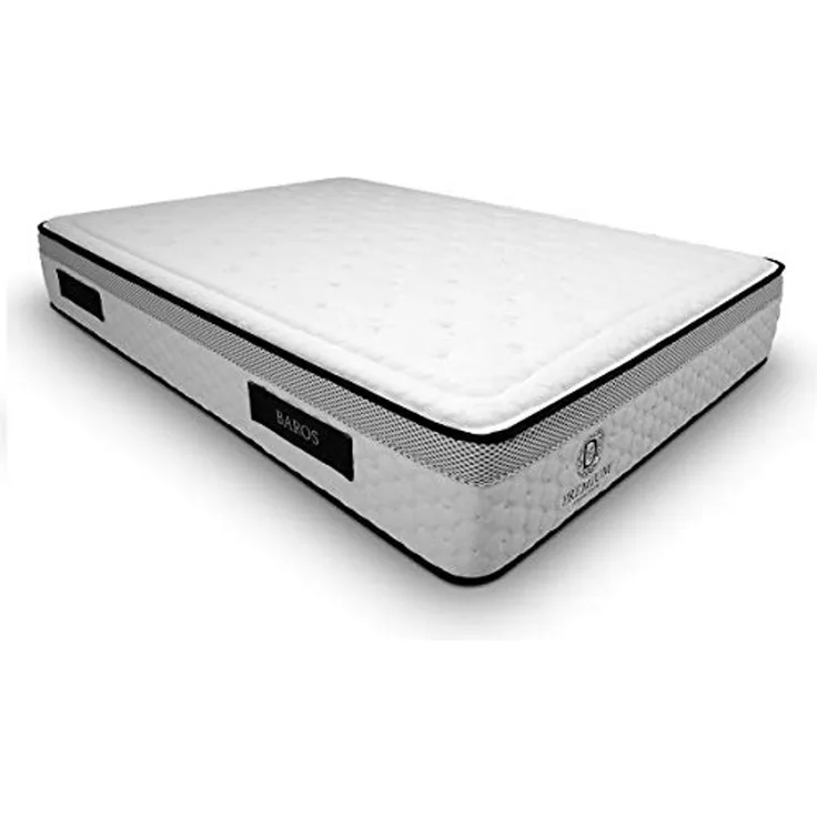 Duérmete Online Premium Viskoelastische Matratze Baros | Höhe 24 cm | Tencel Gewebe | Sanitized Behandlung, Schaumstoff, Weiß, 150x180