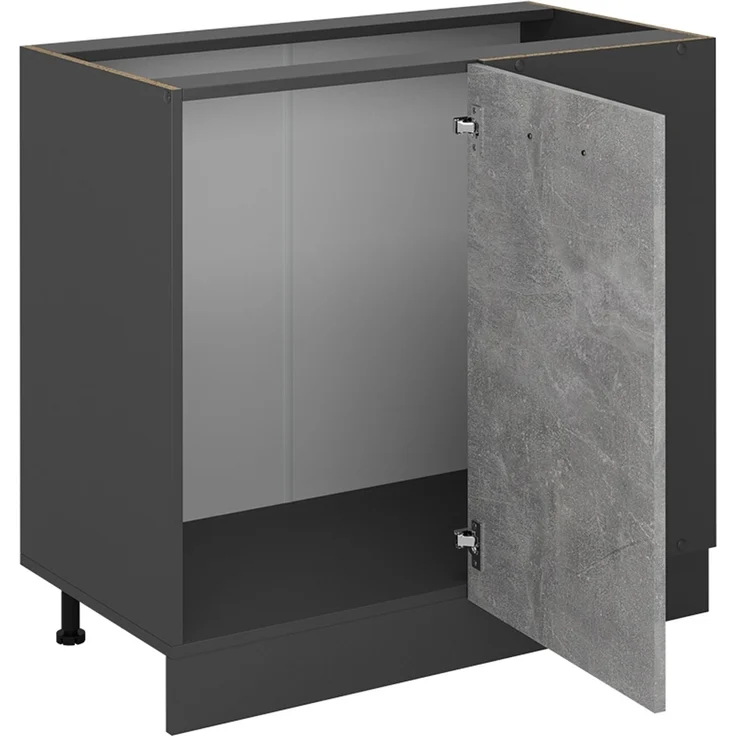 Eckunterschrank R-Line Beton 86 cm ohne Arbeitsplatte Vicco – Bild 4