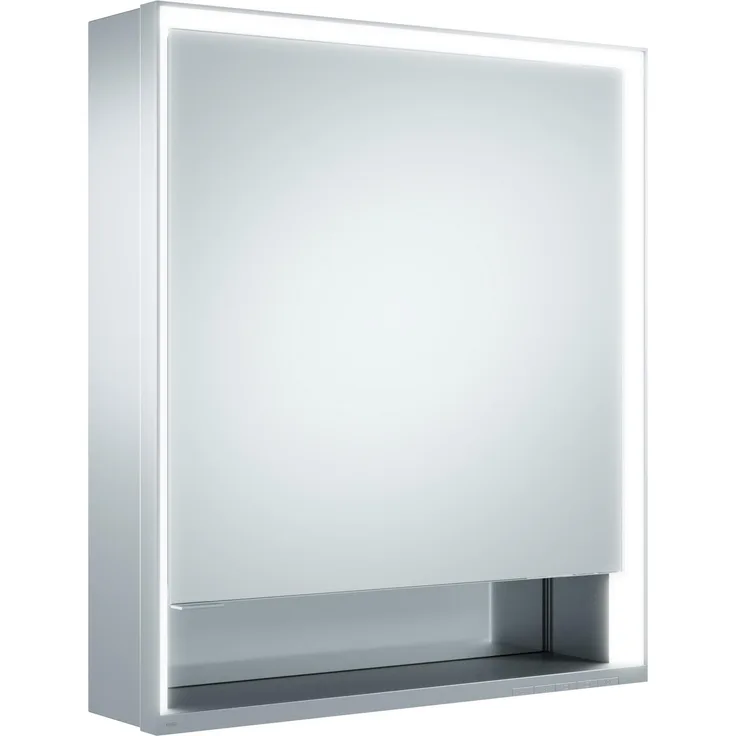 Keuco Royal Lumos Spiegelschrank 14301, 1 Drehtür, Wandvorbau, Anschlag rechts, 650mm - 14301171101