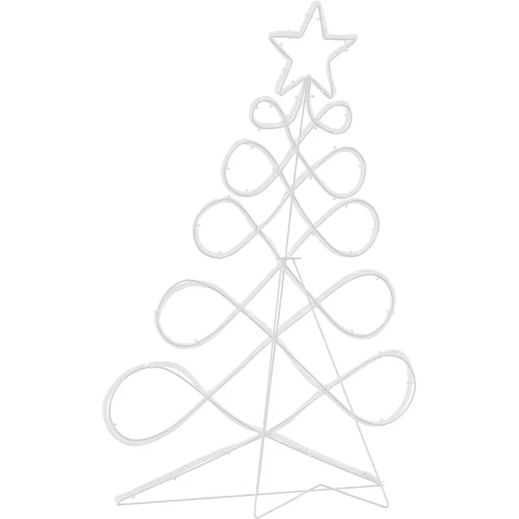vidaXL Lichterbaum in Weihnachtsbaumform Mehrfarbig 58 x 78 cm PVC 42018958 – Bild 8