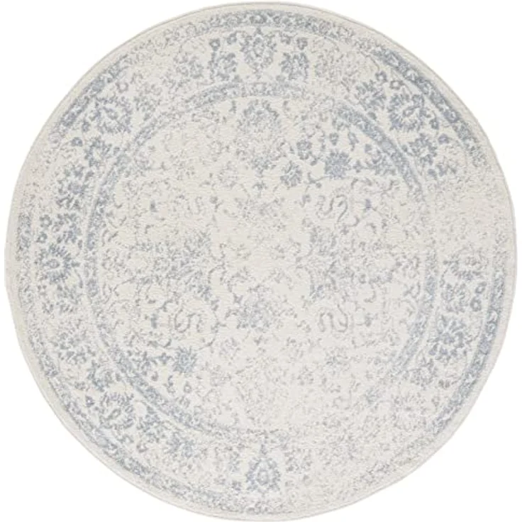 Safavieh Runder Teppich 183 cm Rund - Adirondack Collection - Transitional Design, Elfenbein & Schiefer, Pflegeleichte Synthetikmischung, Ideal für Wohnzimmer, Schlafzimmer, Büro | 1 cm Flor, Teppich für den Innenbereich, langlebig, kinder- und haustie... – Bild 3